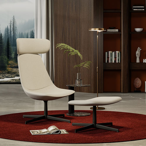 Sessel / organisches Design - Lola 70A - Foshan Orcco Furniture Co., Ltd. - Stoff / Schaumstoff / Aluminium