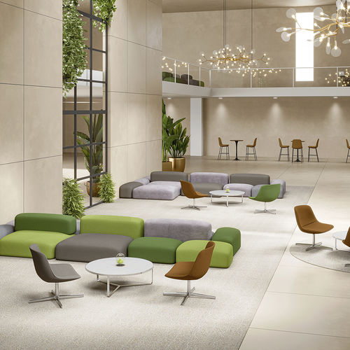 Moderner Sessel - Lola 80B - Foshan Orcco Furniture Co., Ltd. - Stoff / Aluminium / Polster