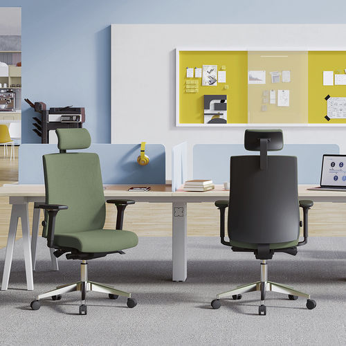 Leder-Chefsessel - M068 Office chair - Foshan Orcco Furniture Co., Ltd. - Stoff / poliertes Aluminium / Polster