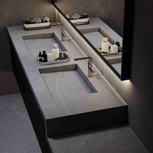 Doppelte Waschtischplatte - COAN   - Guangdong Kito Ceramics Group Co., Ltd. - Porzellan