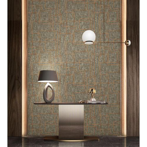 Moderne Tapete - 1202 SERIES - ADAWALL - mit geometrischen Motiven / Stoffoptik / grau