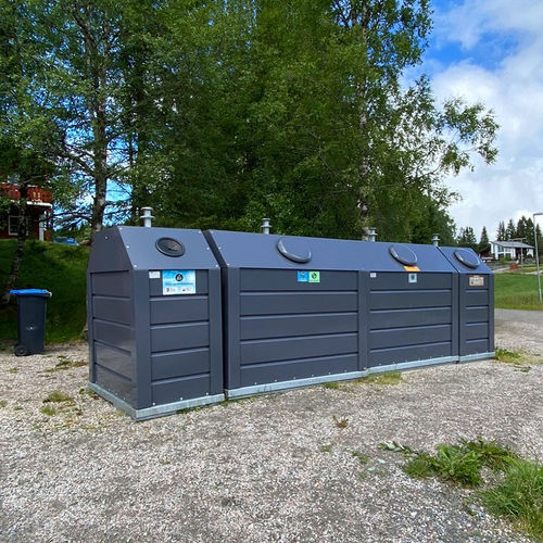 Containerform-Abfallbehälter - C-Model - Villiger Entsorgungssysteme AG - System / galvanisiertem Stahl / pulverbeschichteter Stahl