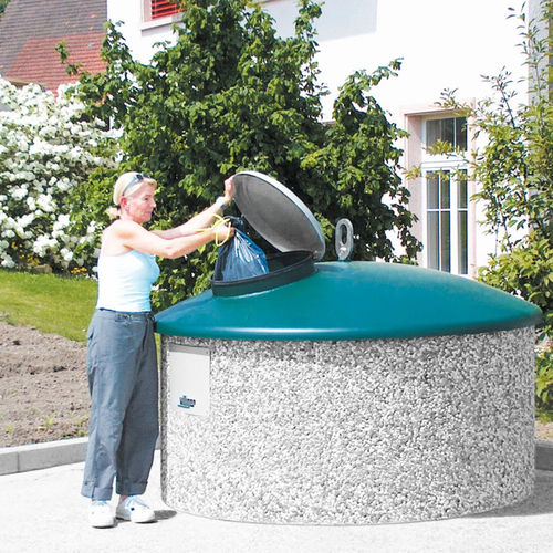 Containerform-Abfallbehälter - CUPOLA - Villiger Entsorgungssysteme AG - Einbau / Stahl / Beton