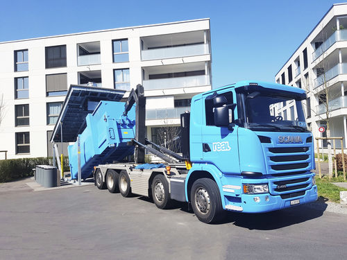 Hydraulische Müllpresse - Quadromat - Villiger Entsorgungssysteme AG - mobil