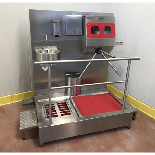 Höhenverstellbare Hygienestation - ART03 - ARITAN ENDÜSTRİYEL HİJYEN EKİPMANLARI SA - mit Sohlenreiniger / mit Handwaschbecken / mit Fußbad
