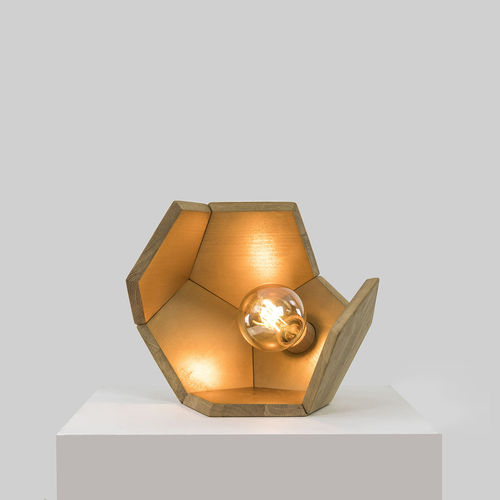 Upgecycelte Lampe - BOIS NATUREL OR DOD 03 - DOD - Tisch / Holz / modern