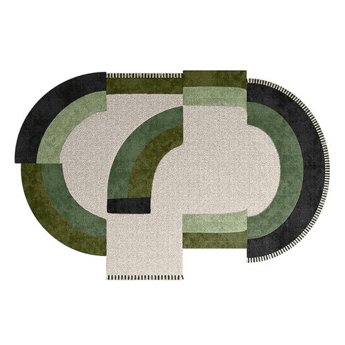 Moderner Teppich - ZAID - Hommés Studio - Motiv / Wolle / oval