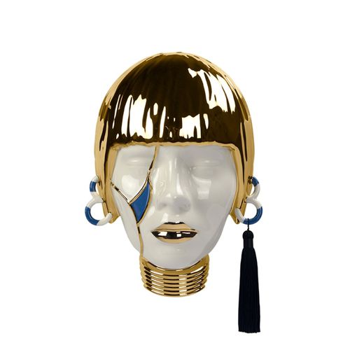 Keramik-Skulptur - NINA  - Hommés Studio - Wand / weiß / gold