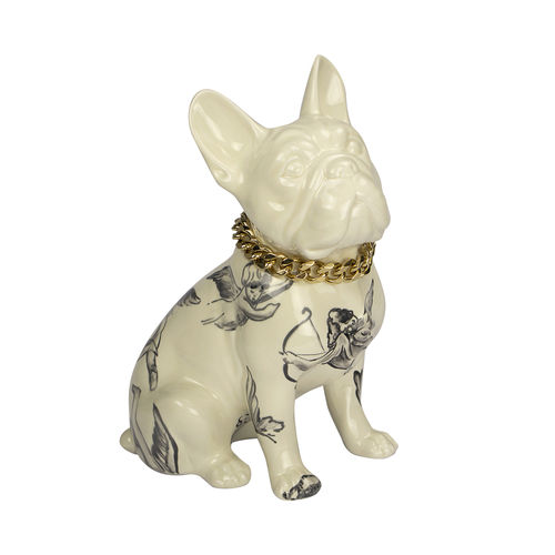Keramik-Skulptur - FRENCH BULLDOG - Hommés Studio - Edelstahl / für Außenbereich / für Gewerbegebrauch