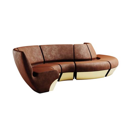 Modulsofa - GYVATÉ SERPENTINE - Hommés Studio - halbrund / modern / Samt