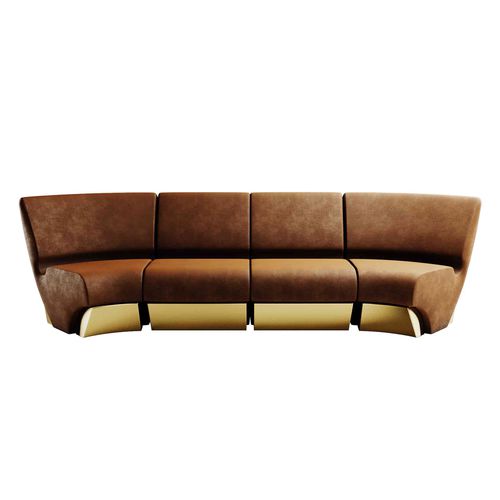Modulsofa - GYVATÉ MODULAR SOFA - Hommés Studio - halbrund / modern / Samt