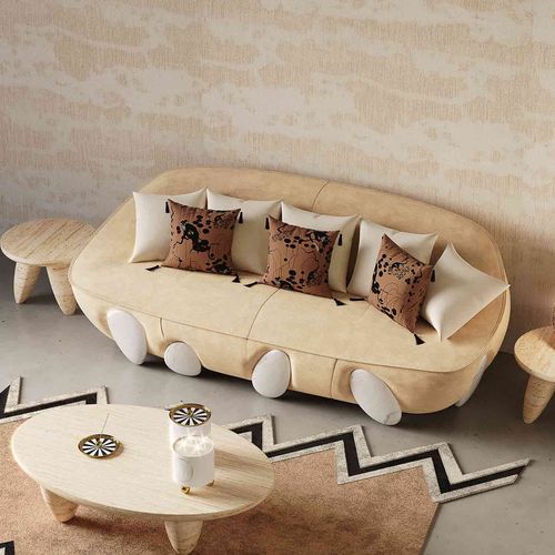 Modernes Sofa - LUNARYS - Hommés Studio - Stoff / individuell gestaltbar / handgefertigt