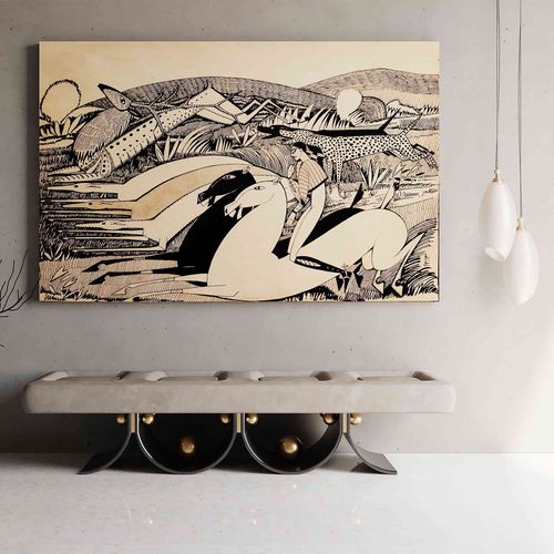 Moderne Bank - ARCANA  - Hommés Studio - Stoff / Eisen / ohne Rückenlehne