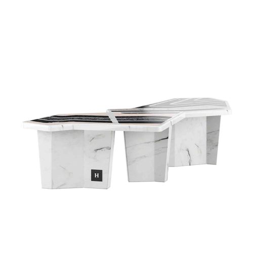 Marmor-Couchtisch - UTAH  - Hommés Studio - modern / Granit / Gestell aus Marmor