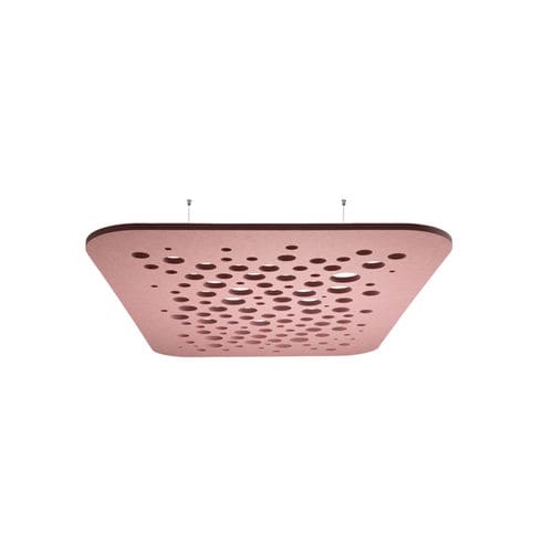 Akustikplatte für Decke - BUBBLES - Impact Acoustic - PET / rechteckig / Holzoptik