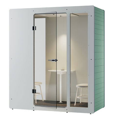 POD-Büro / Akustik - 350 - Impact Acoustic - mit Glastür / mit integrierter Steckdose / USB