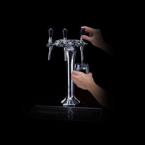 Zweigriffmischer für Trinkbrunnen - U2 - borg&overstrom - Aufsatz / Edelstahl / für den Innenraum
