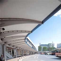 Membran-Architektur / Stoff - FGT-800(JR KORIYAMA STATION) - Chukoh Chemical Industries,Ltd. - Fluorpolymer / PTFE / aus PTFE-beschichtetem Glasfasergewebe