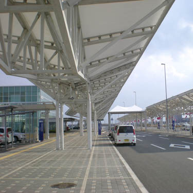 Membran-Architektur / Stoff - FGT-800(KITAKYUSHU AIR TERMINAL) - Chukoh Chemical Industries,Ltd. - Fluorpolymer / PTFE / aus PTFE-beschichtetem Glasfasergewebe