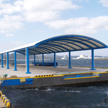 Membran-Architektur / Stoff - FGT-800(MATSUURA FLOAT BRIDGE) - Chukoh Chemical Industries,Ltd. - Fluorpolymer / PTFE / aus PTFE-beschichtetem Glasfasergewebe