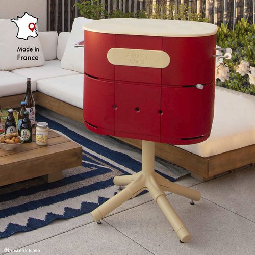 Holzkohle-Gartengrill - MARCEL - ALUVY - freistehend / bodenstehend / Aluminiumguss