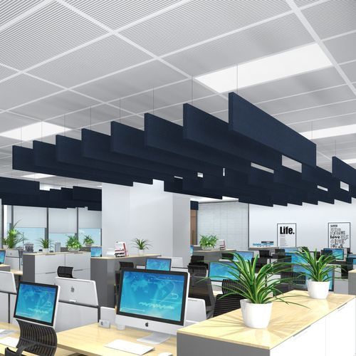 Stoff-Akustikbaffel - AMFOLD - The Acoustics Company SAS - Glaswolle / deckenmontiert / rechteckig