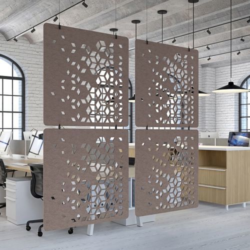 Akustik-Deckensegel - VIBE SCREEN MINI - The Acoustics Company SAS - für Raumteiler / PET / quadratisch