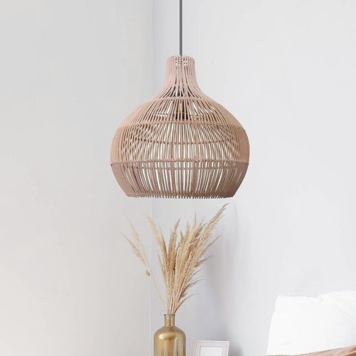 Hängelampe - BLUSH  - My Bali Living - Stoff / Bambus / Rattan