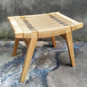 Klassische Ottomane - ESCONDIDO DANISH - My Bali Living - Teakholz / rechteckig / für den Innenraum