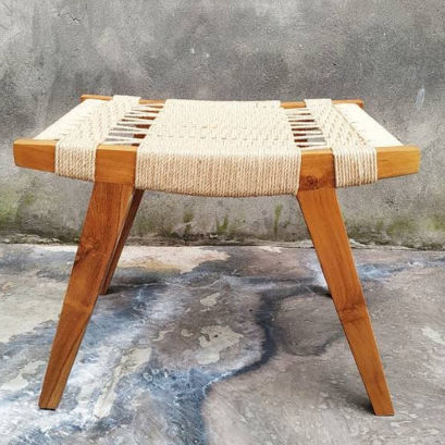 Klassischer Hocker - PARADISE COVE DANISH - My Bali Living - Teakholz / Gestell aus Holz / für Gewerbegebrauch