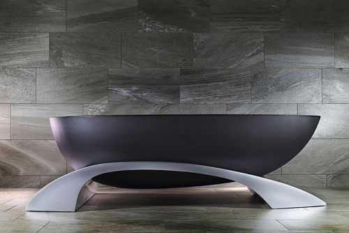 Ovale Badewanne - ALVARAE Design Studio - auf Füßen / für Wohnungen / Kohlefaser