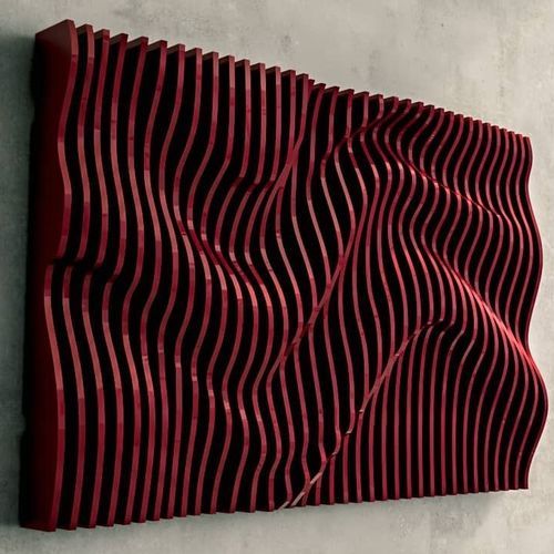 Sperrholz-Dekorplatte - Leto - MyWoodream - wandmontiert / 3D / Relief