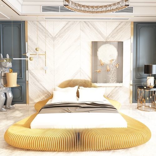 Doppelbett - Hostro - MyWoodream - modern / Kopfteil / Holz