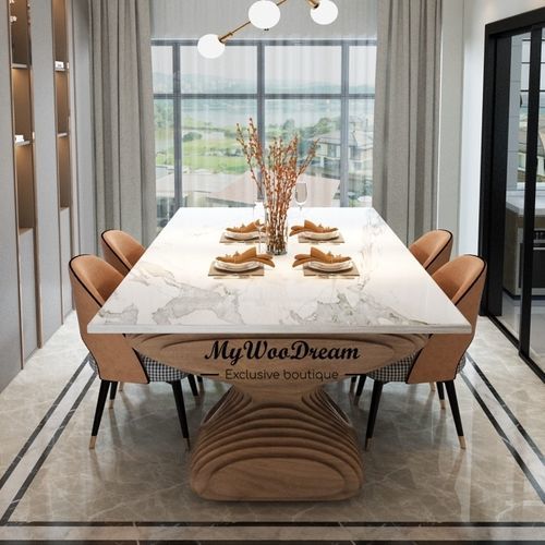 Esstisch / originelles Design - Ayrina - MyWoodream - Holz / Gestell aus Holz / rechteckig