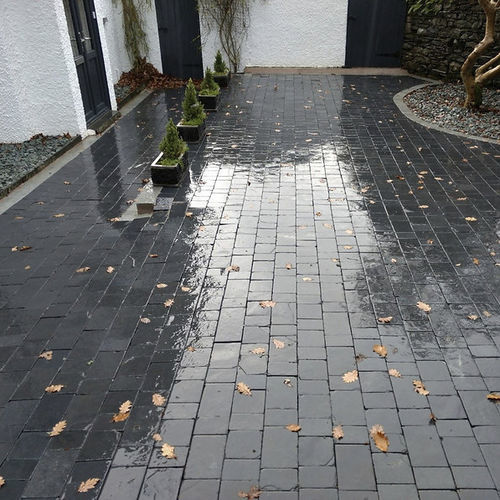 Natursteinplattenbelag - GRAPHITE TUMBLED COBBLES - BRAZILIAN STONES - Schiefer / für Außenbereich / für Terrasse