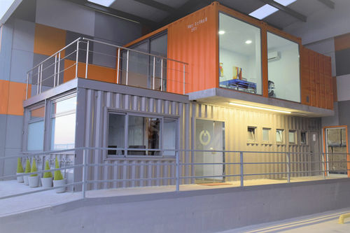 Containeranlage für Wohnhaus - BULLBOX - für Kollektivunterkunft / Modulare