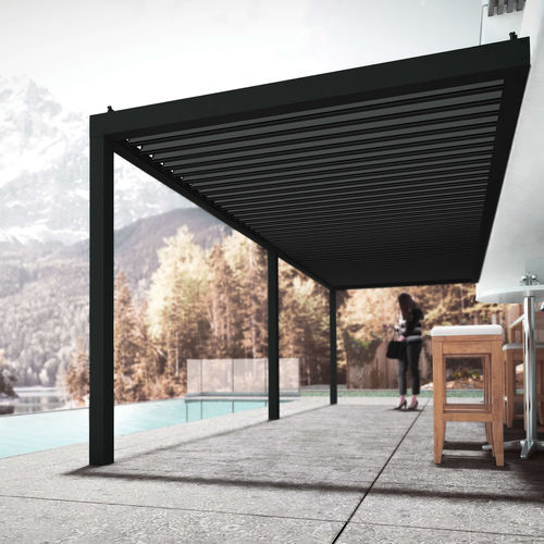 Selbsttragende Pergola - BRISA  - Motorline Professional - Aluminium / mit orientierbaren Lamellen / bioklimatisch