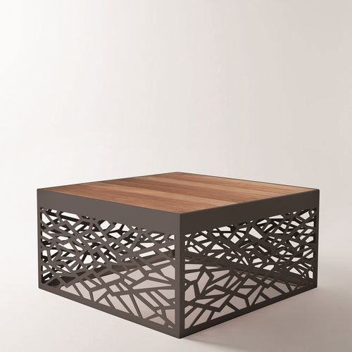 Moderner Beistelltisch - GT01 - Seetech Lighting - Holz / Lochblech / Gestell aus rostfreiem Edelstahl