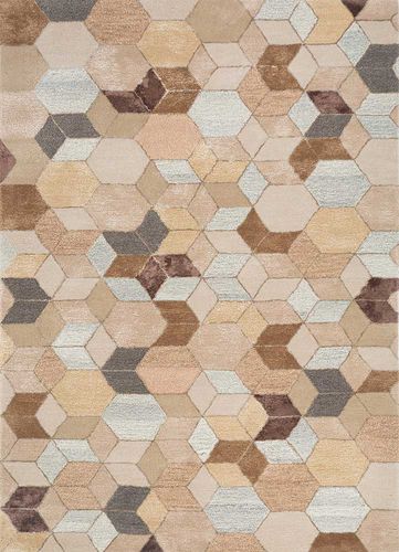 Moderner Teppich - GENESIS - Jaipur Rugs - mit geometrischen Motiven / abstraktes Motiv / Wolle