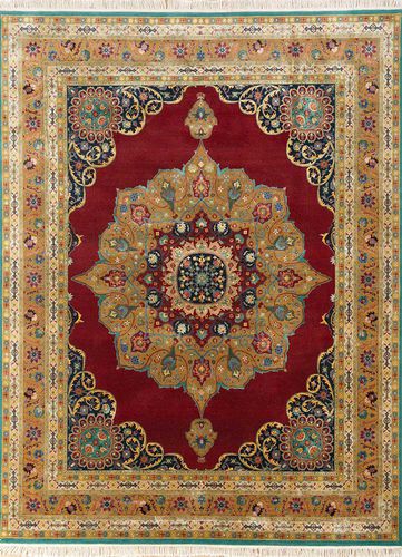 Traditioneller Teppich - AALAM - Jaipur Rugs - orientalisches Motiv / Wolle / Seide