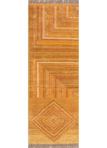 Moderner Teppich - GHAR KI DEEWAR - Jaipur Rugs - mit geometrischen Motiven / Wolle / Seide