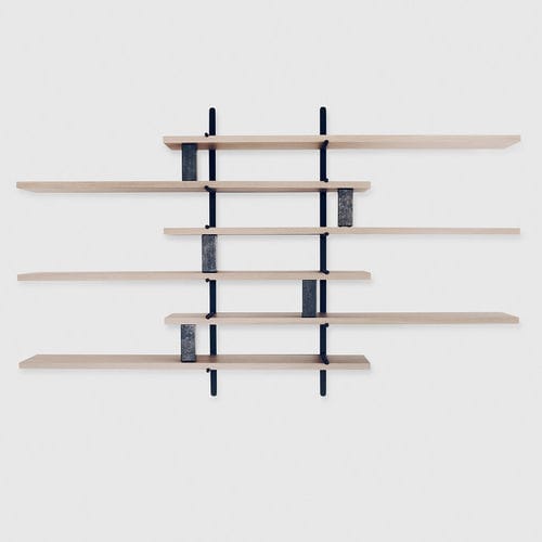 Wandmontiertes Regal - Ladder Street - MAN OF PARTS - modern / Eiche / Metall
