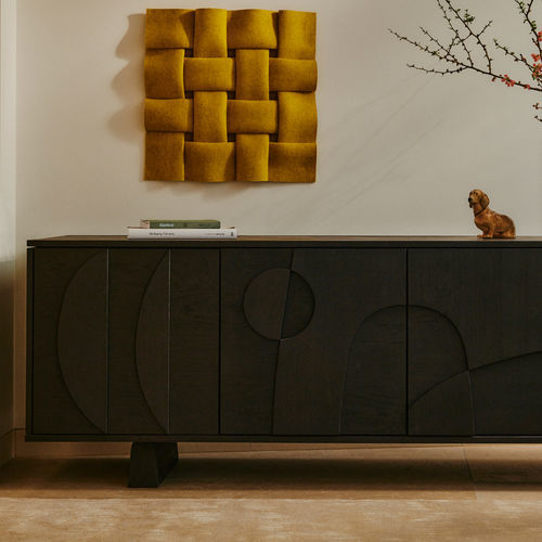 Modernes Sideboard - MAN OF PARTS - Holz / mit Schwingtür / mit Schiebetür