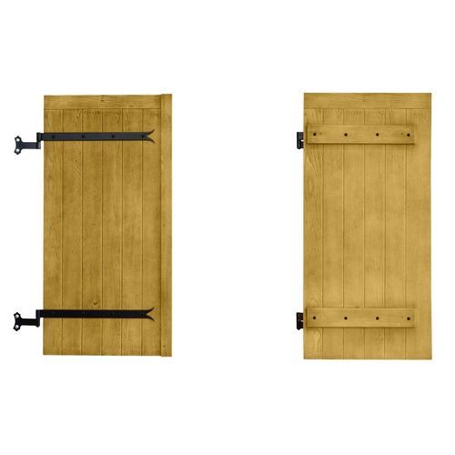 Einflügeliger Fensterladen - &agrave; emboiture haute - Les volets du soleil - Verbundwerkstoff / Holzoptik / gestrichen