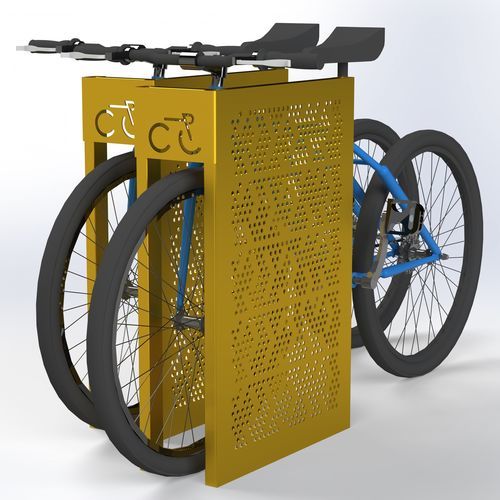 Bodenstehender Fahrradständer - Enjoy - URBAN TENDANCES - gesichert / originelles Design / Stahl