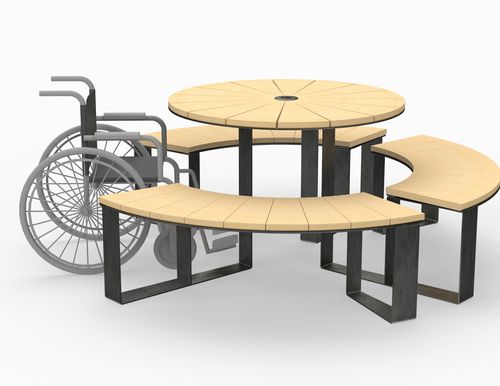 Moderne Tischgarnitur - Enjoy - URBAN TENDANCES - Holz / Stahl / modular