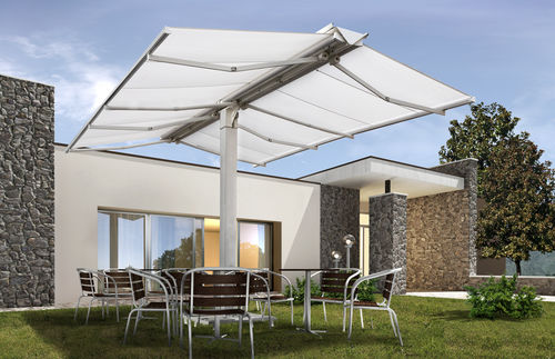 Freistehende Markise - Aliseo - Giardini Veneti Srl - Halbkassetten / motorisiert / für Gewerbegebrauch