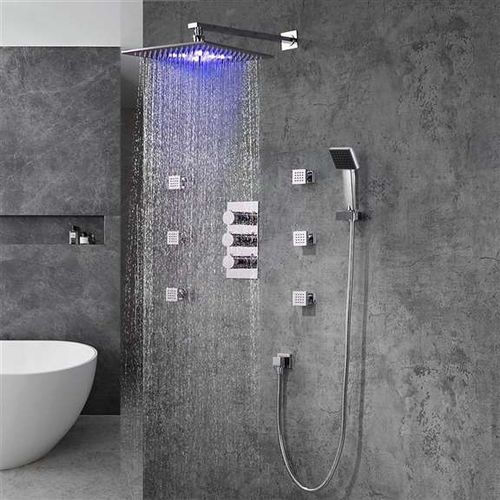 Wandmontiertes Duschsystem - TRIALO - FontanaShowers - modern / thermostatisch