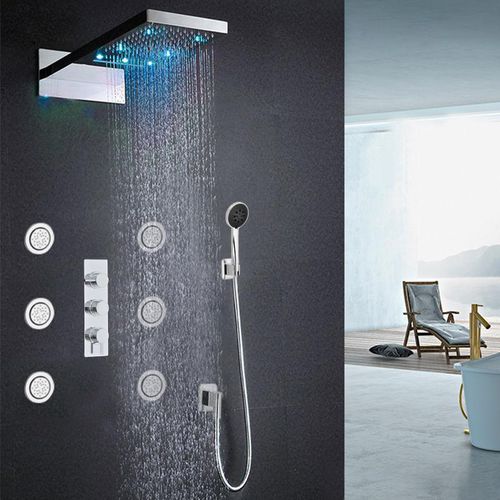 Wandmontiertes Duschsystem - WARSAW - FontanaShowers - modern / Regenstrahl / Wasserfall