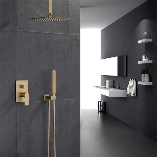 Wandmontiertes Duschsystem - NAPOLI - FontanaShowers - modern / mit Handbrause / Regenstrahl